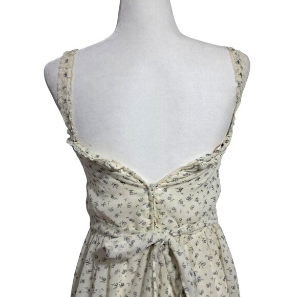 Vintage 70s Gunne Sax By Jessica San Francisco Floral Maxi Dress *READ* With Lac - Picture 9 of 15